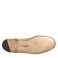 Yellow Black Leather Slip On Loafers Shoes