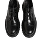 Black Leather Lace Up Derby Men Dress Shoes