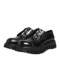 Black Leather Lace Up Derby Men Dress Shoes