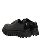 Black Leather Lace Up Derby Men Dress Shoes