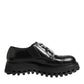 Black Leather Lace Up Derby Men Dress Shoes