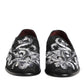 Black Silver Sequined Loafers Men Dress Shoes