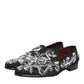 Black Silver Sequined Loafers Men Dress Shoes
