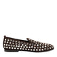 Bordeaux Suede Crystals Loafers Dress Shoes