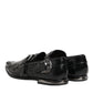 Black Embellished Dress Monk Strap Shoes