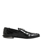 Black Embellished Dress Monk Strap Shoes