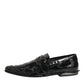 Black Embellished Dress Monk Strap Shoes
