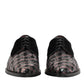 Black Velvet Multicolor Sequin Derby Men Shoes