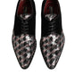 Black Velvet Multicolor Sequin Derby Men Shoes