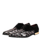Black Velvet Multicolor Sequin Derby Men Shoes