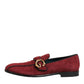 Bordeaux Suede Logo Loafers Formal Dress Shoes