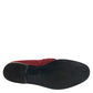 Bordeaux Suede Logo Loafers Formal Dress Shoes