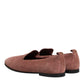 Pink Suede Loafers Formal Men Dress Shoes