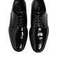 Black Leather Lace Up Derby Formal Dress Shoes