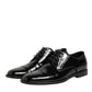 Black Leather Lace Up Derby Formal Dress Shoes