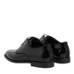 Black Leather Lace Up Derby Formal Dress Shoes