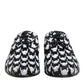 Dress Black White Sequined Lace Up Derby Shoes