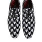 Dress Black White Sequined Lace Up Derby Shoes
