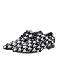 Dress Black White Sequined Lace Up Derby Shoes
