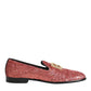 Pink Sequined Loafers Formal Dress Men Shoes