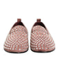 Pink Suede Crystals Loafers Men Dress Shoes