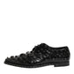 Black Crystal Embellished Formal Derby Shoes