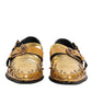 Gold Leather MONK STRAP Dress Formal Shoes
