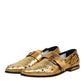 Gold Leather MONK STRAP Dress Formal Shoes