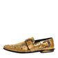 Gold Leather MONK STRAP Dress Formal Shoes