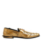 Gold Leather MONK STRAP Dress Formal Shoes