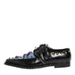 Black Blue Embellished MONKSTRAP Dress Shoes