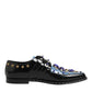 Black Blue Embellished MONKSTRAP Dress Shoes