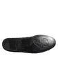 Black Sequined Slip On Loafers Dress Shoes