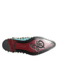 Turquoise Crystal Embellished Men Derby Shoes