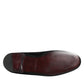 Black Cross Embellished Slip On Loafers Dress Shoes