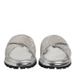 Silver Strass Slides Flats Slippers Shoes