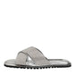 Silver Strass Slides Flats Slippers Shoes