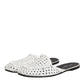 White Woven Slides MULES Men Sandals Shoes