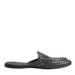 Blue Woven Slides MULES Men Sandals Shoes