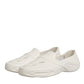 White Rubber Slides Low Top Sneakers Shoes