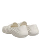 White Rubber Slides Low Top Sneakers Shoes