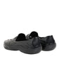 Black Rubber Slides Low Top Sneakers Shoes