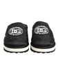 Black Nylon Low Top Slip On Sneaker Shoes