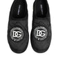 Black Nylon Low Top Slip On Sneaker Shoes