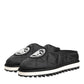 Black Nylon Low Top Slip On Sneaker Shoes
