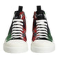 Multicolor Cotton High Top Men Sneakers Shoes