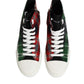 Multicolor Cotton High Top Men Sneakers Shoes