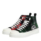 Multicolor Cotton High Top Men Sneakers Shoes