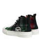 Multicolor Cotton High Top Men Sneakers Shoes