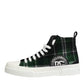Multicolor Cotton High Top Men Sneakers Shoes